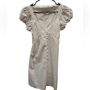 Boyish Kennedy puff sleeves denim dress with tie back